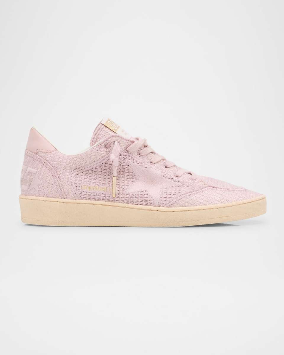 Ballstar Embroidered Cotton Low-Top Sneakers